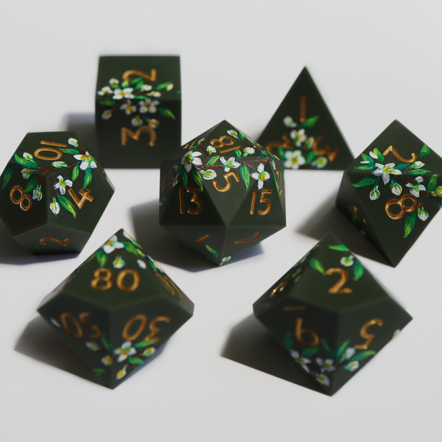 Wallflower - Hand-Painted Dice Set