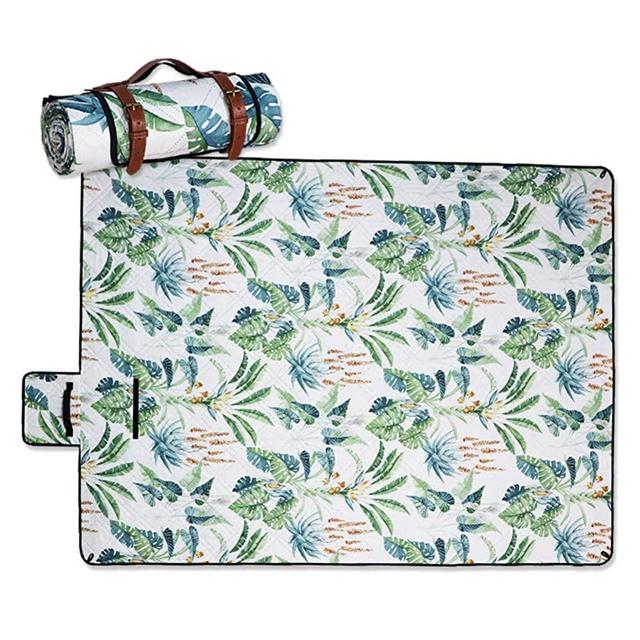 Sata Extra Large Beach & Picnic Blanket, 78" x 59”Picnic Blankets Floral Prints, Machine Washable Picnic Blanket Waterproof