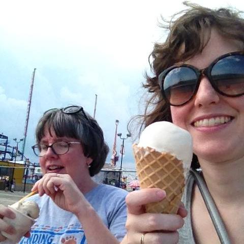 Coney Island with mom, September, 2014