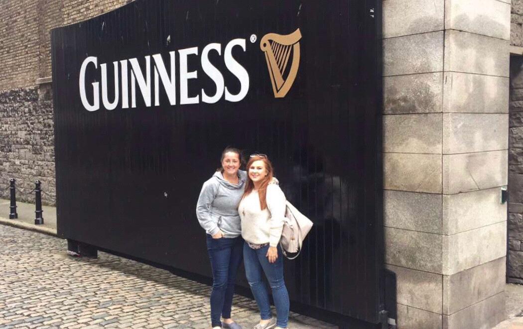 May 23, 2016 Dublin, Ireland at Guinness Brewhouse Deborah with her Bridesmaid/Cousin, Rebecca