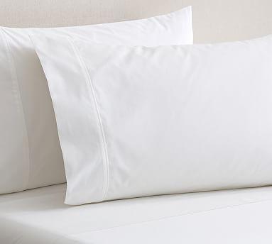PB Organic 400-Thread-Count Sheet Set - Queen / White
