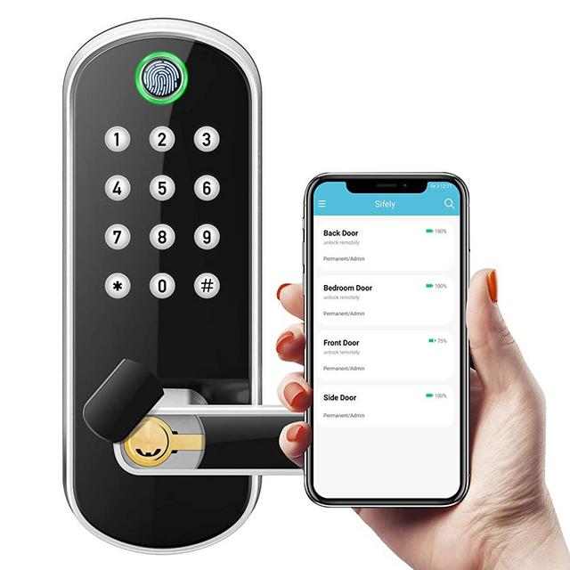 Sifely Smart Lock, Keyless Entry Door Lock, Keypad Door Lock, Keyless Door Lock, Fingerprint Door Lock, Biometric Door Lock, Keypad Entry Door Lock, Passcode Code Door Lock, Digital Smart Door Lock