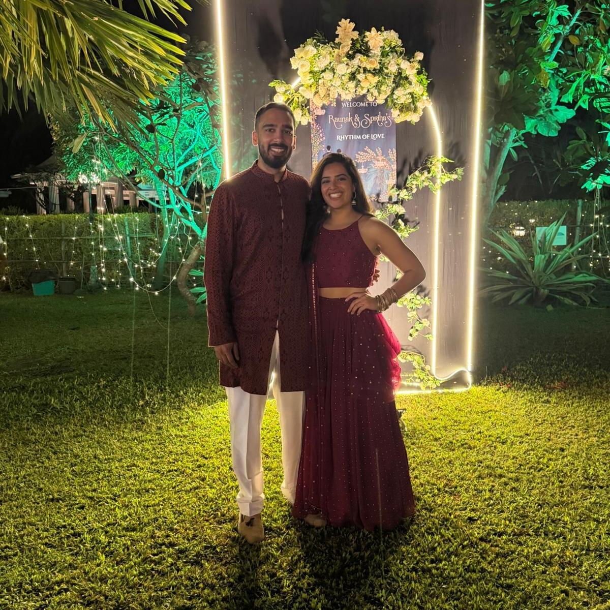 Matching at a family wedding