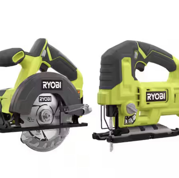 RYOBI ONE+ 18V Cordless 2-Tool Combo Kit with 5-1/2 in. Circular Saw and Jig Saw (Tools Only) PCL500525SB
