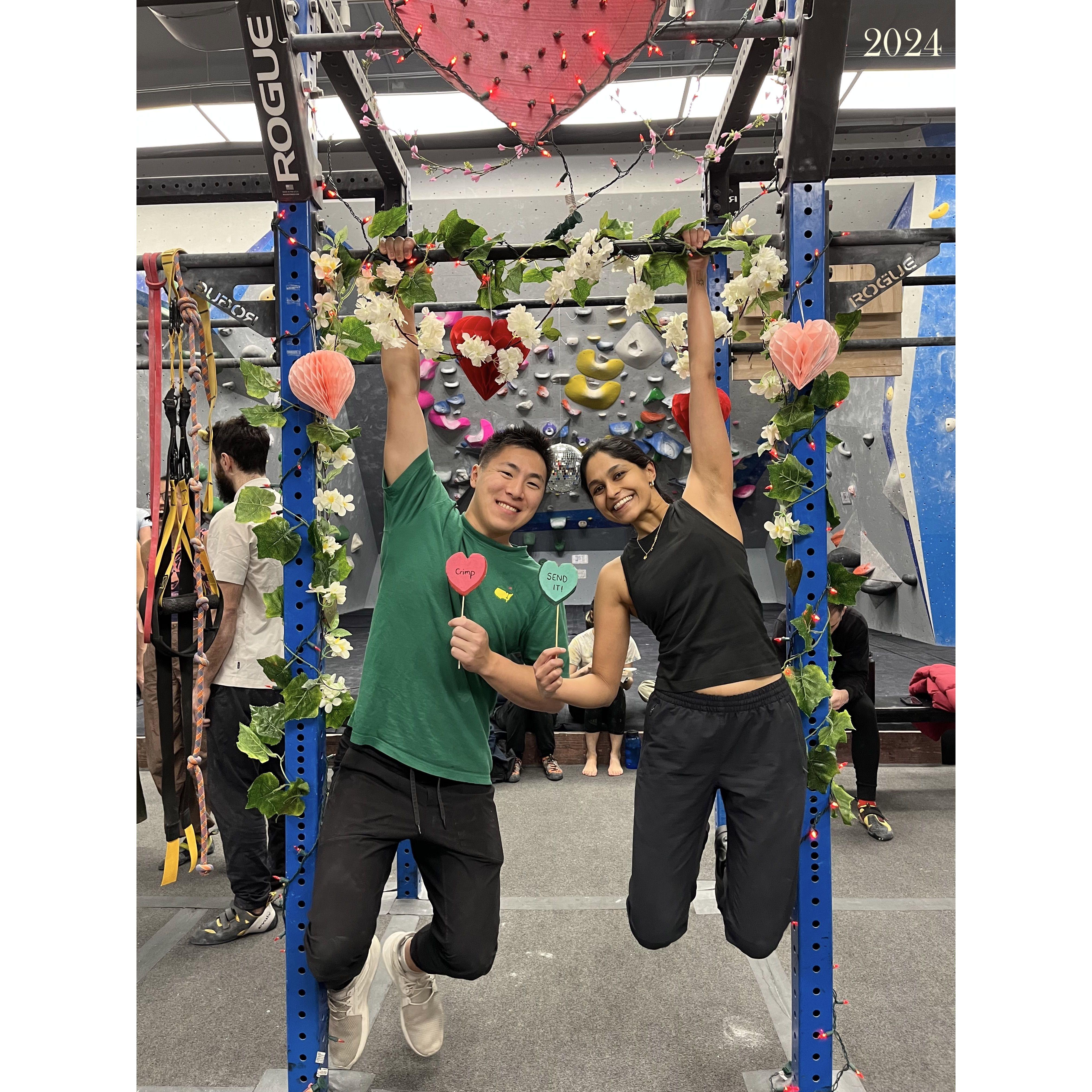 2024: Valentine's day partner competition at our climbing gym