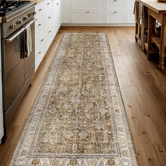 LUMI 2025 Upgraded Cushioned Anti-Fatigue Kitchen Mat, Ultra Soft Non-Slip Runner Rug, Easy-to-Clean Premium PVC Foam Comfort Mat for Home, Office, Sink, Laundry, 24"x59", Taupe