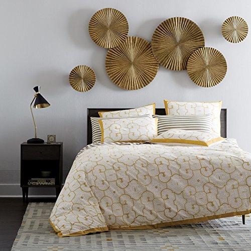 Decorlives Inc - Decorlives Set of 6 pcs Bright Gold Color Sunburst Metal Wall Sculpture Decorative Wall Hanging Art