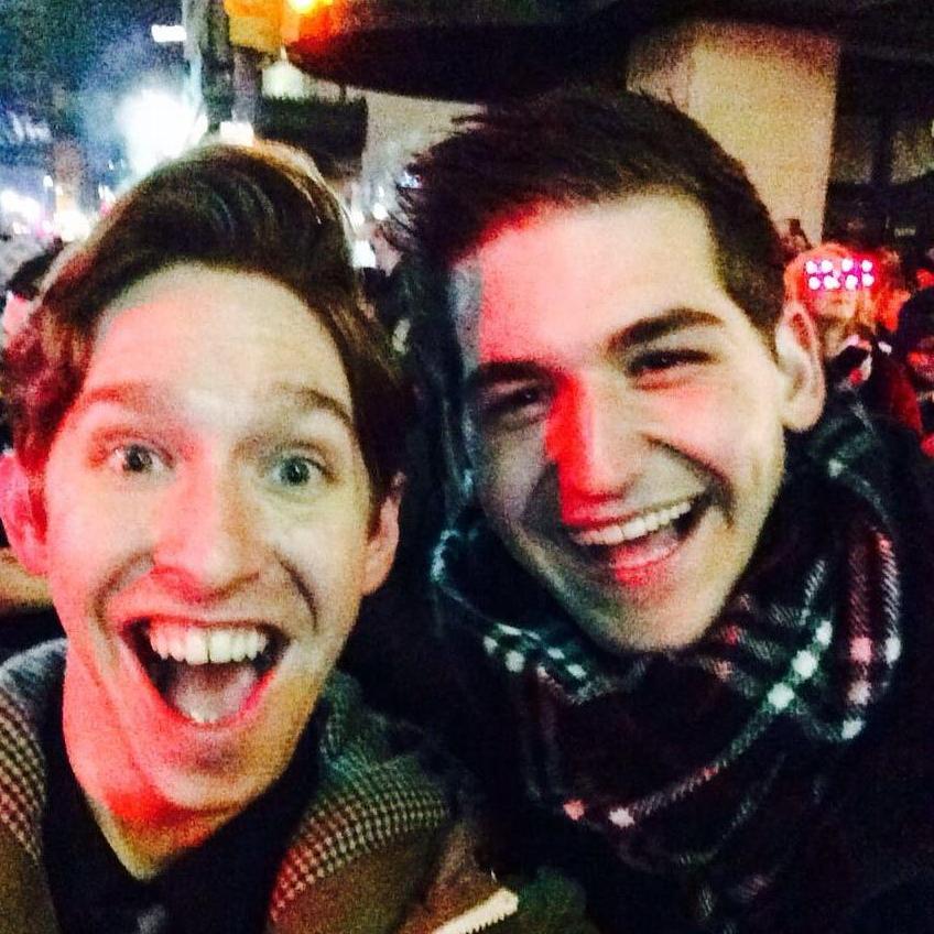 We were working together for months, but this is the first photo we took together as a couple at a New Years celebration in Pittsburg, 2014