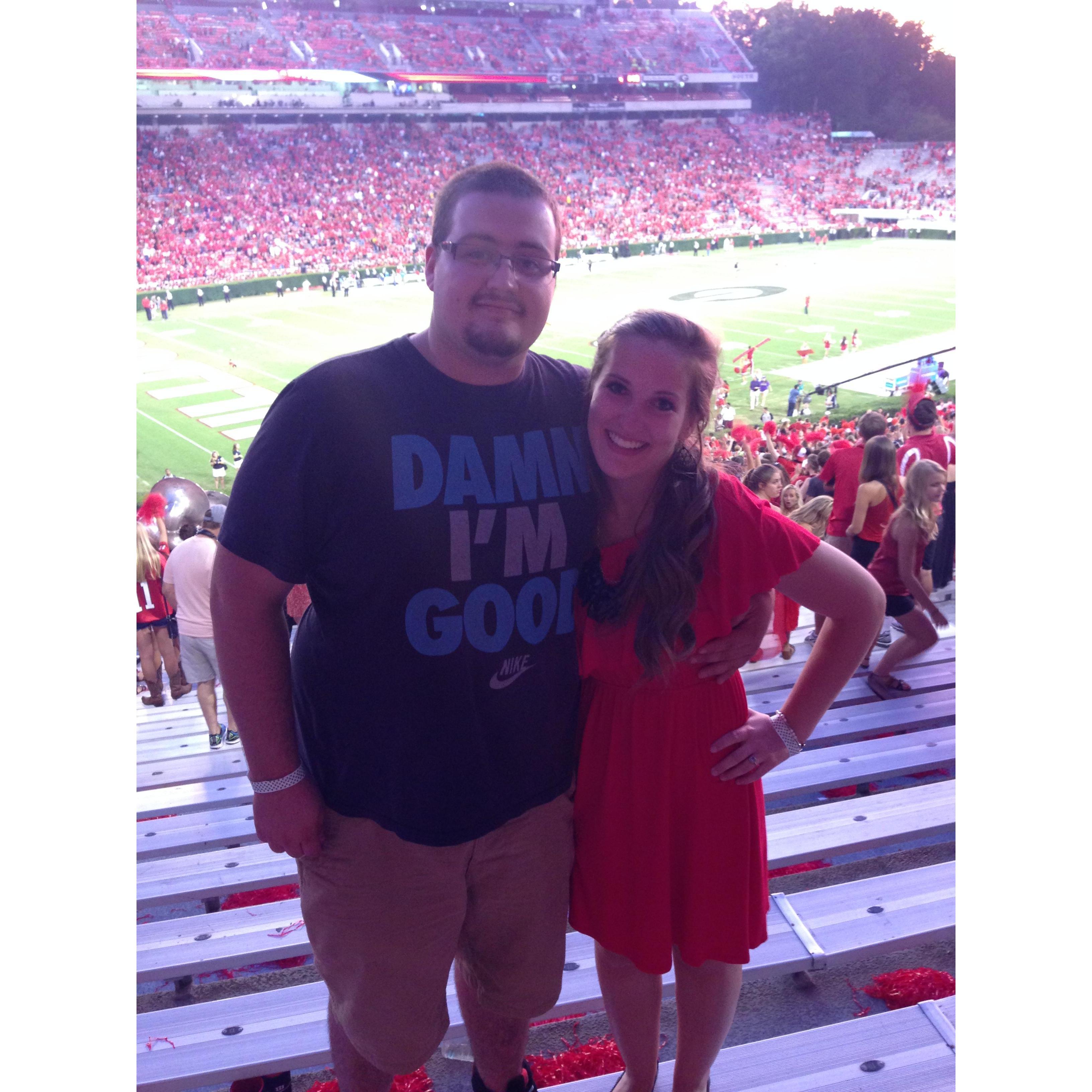 Cheering on the Dawgs