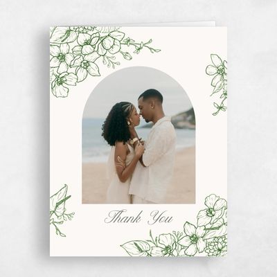 Dark Green Wedding Thank You - Painaa Photo