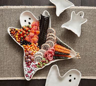 Ghost Shaped Stoneware Serving Platter
