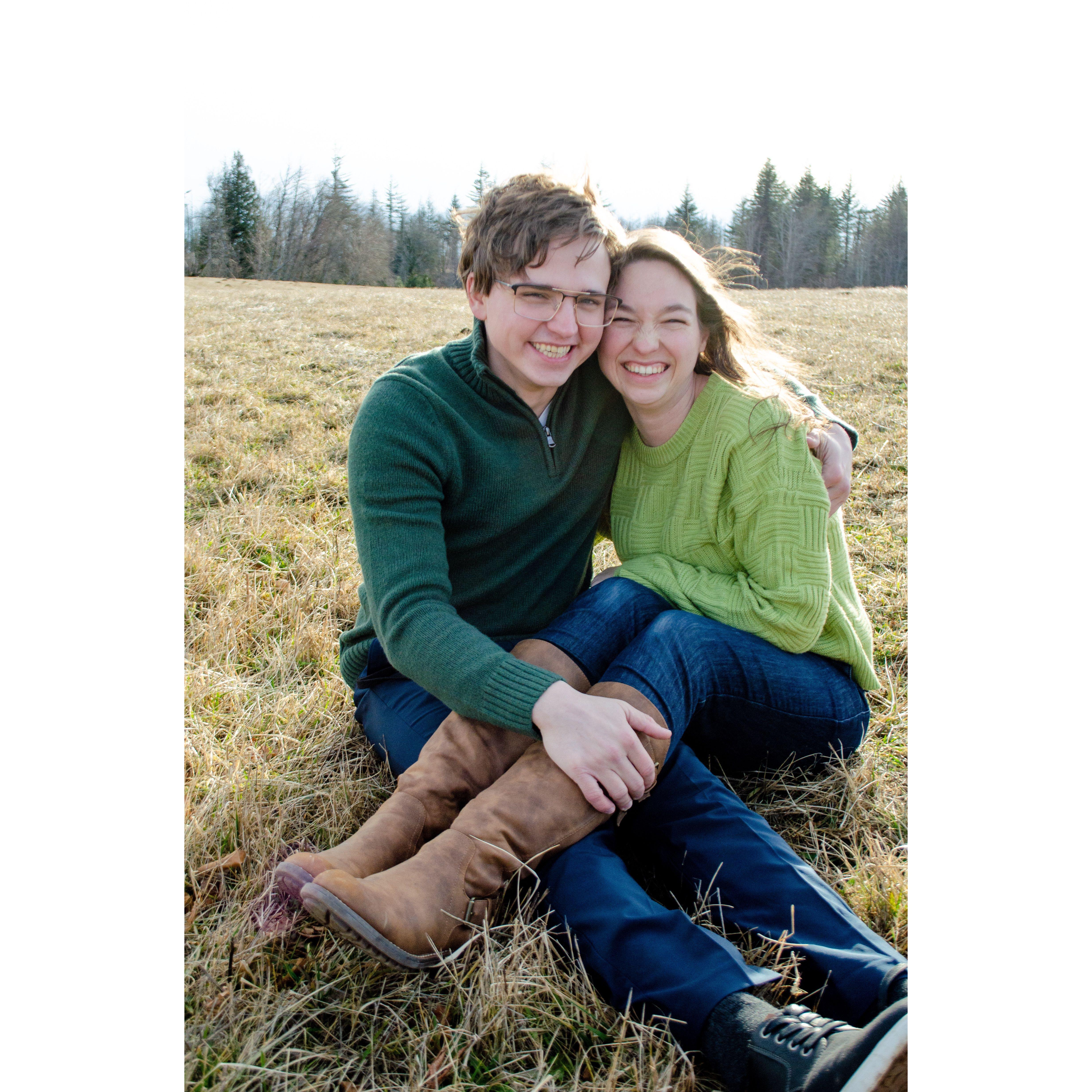 Us in a field