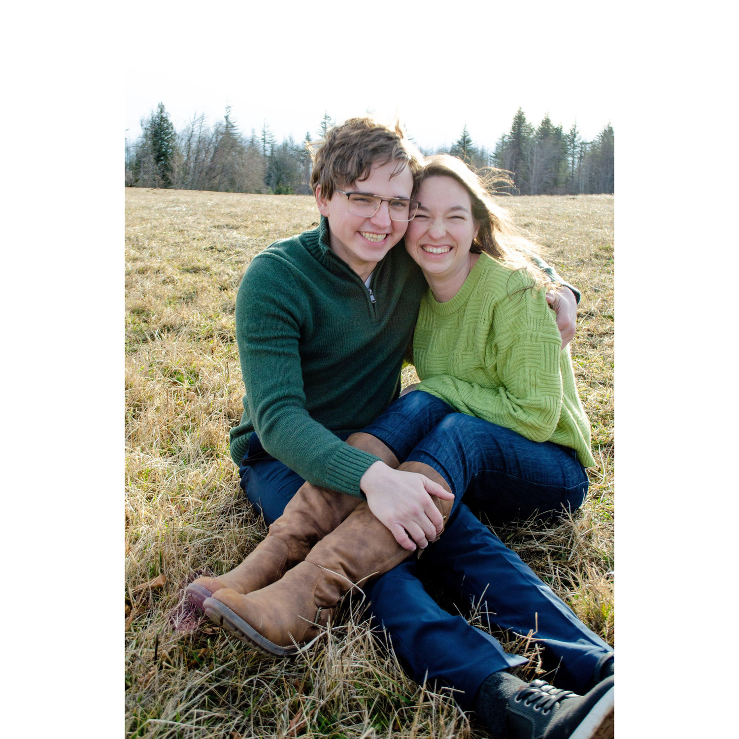 Us in a field