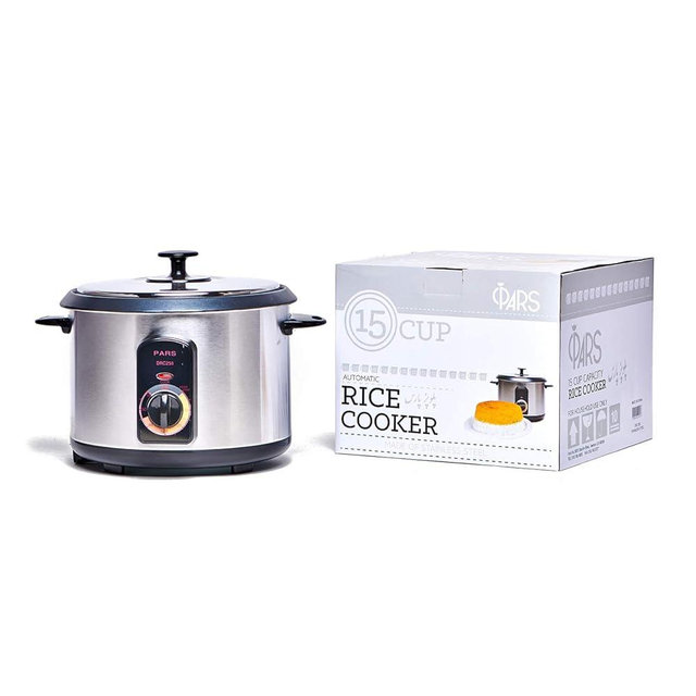 Pars Automatic Persian Rice Cooker - Tahdig Rice Maker Perfect Rice Crust, 15 Cup