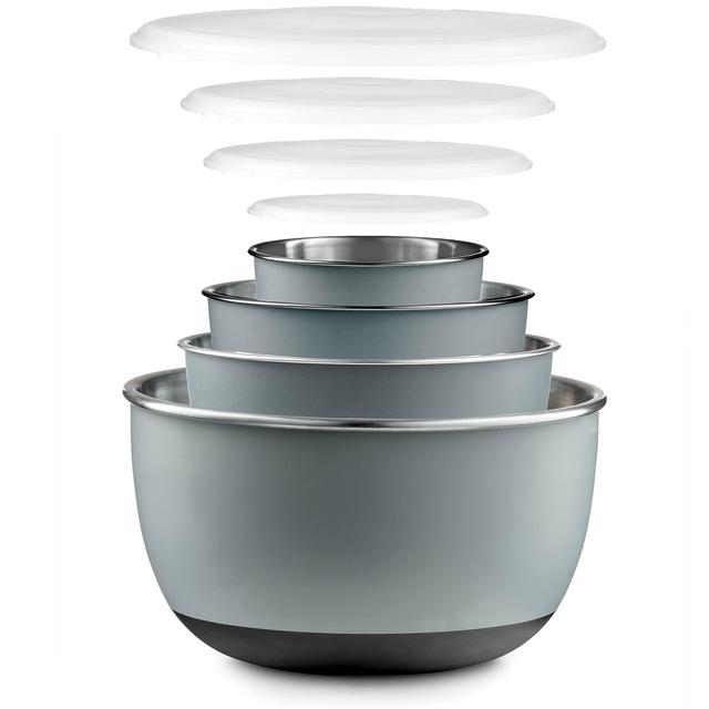 Double Wall Stainless Steel Mixing Bowls with Airtight Lids