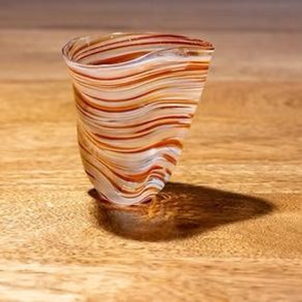 Wedding Smash Glass + Custom Artwork Set: Smash Vessel + Choice of Keepsake Gift (Desert Rose)
