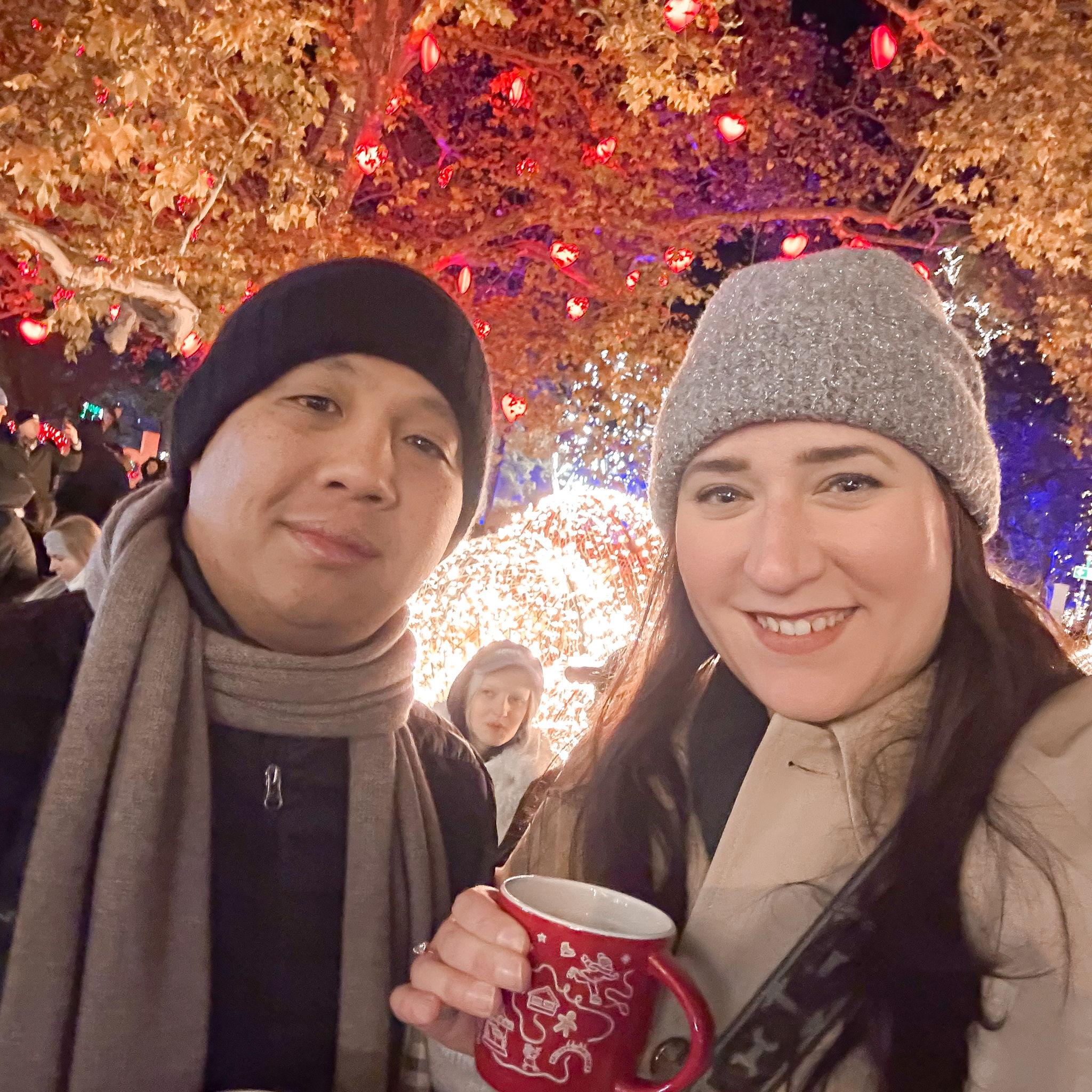At the most famous Vienna Christmas Market with Sarah's sister, Jenn - November, 2025