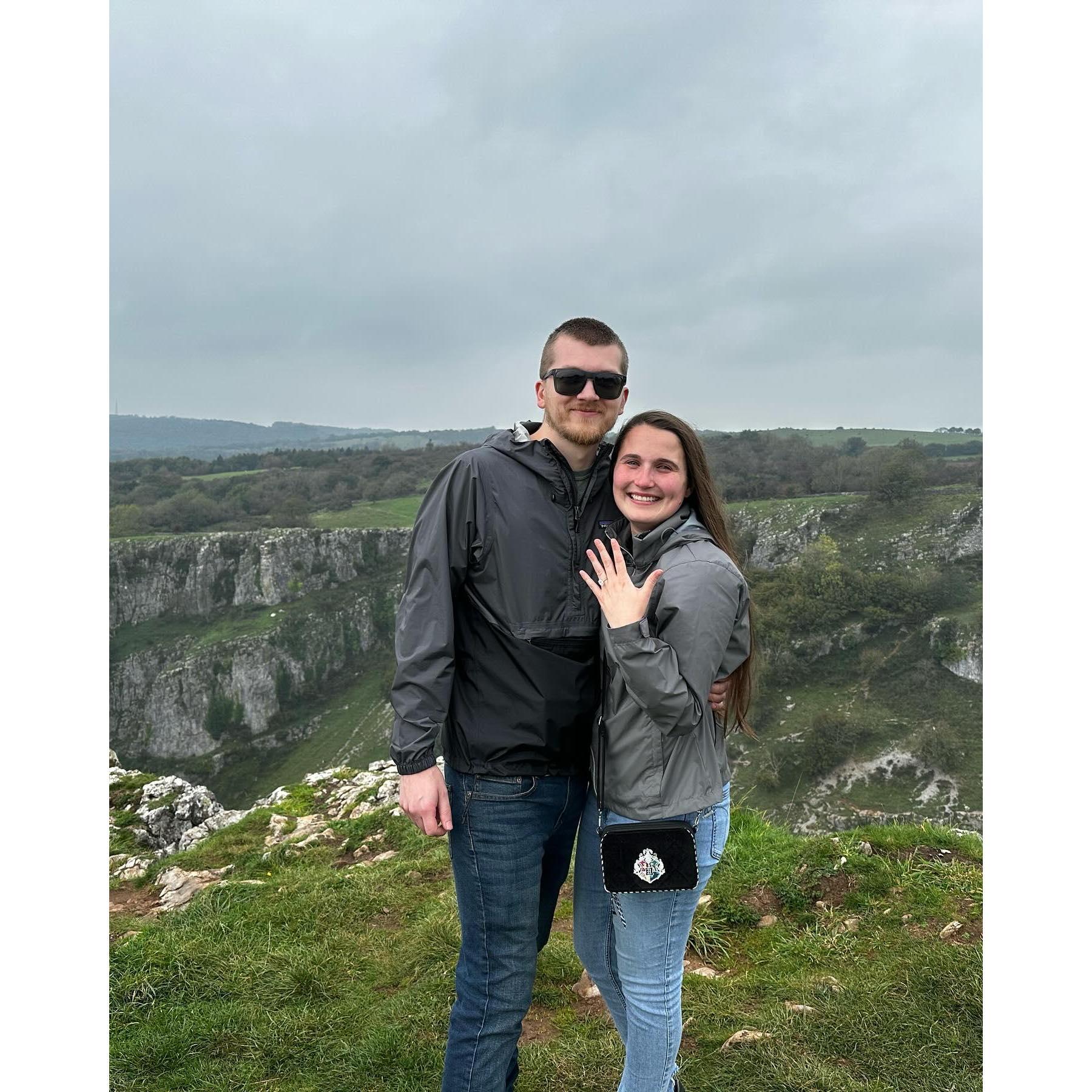 10/11/2023 Cheddar Gorge, England, We're Engaged!