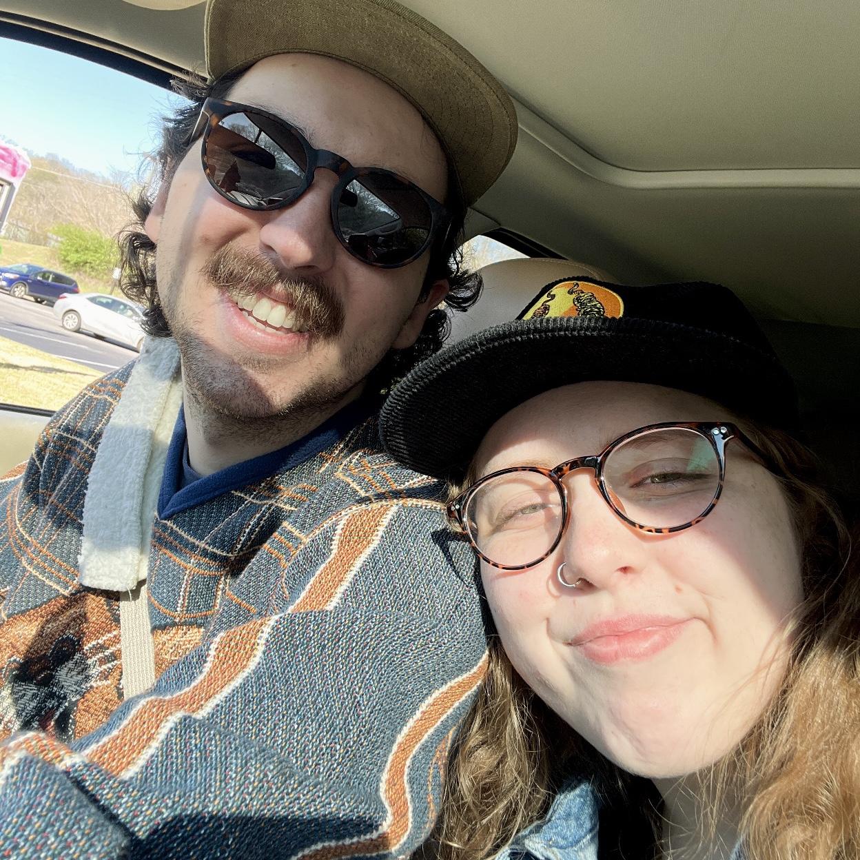 What's a road trip without a Taco Bell drive-thru selfie?