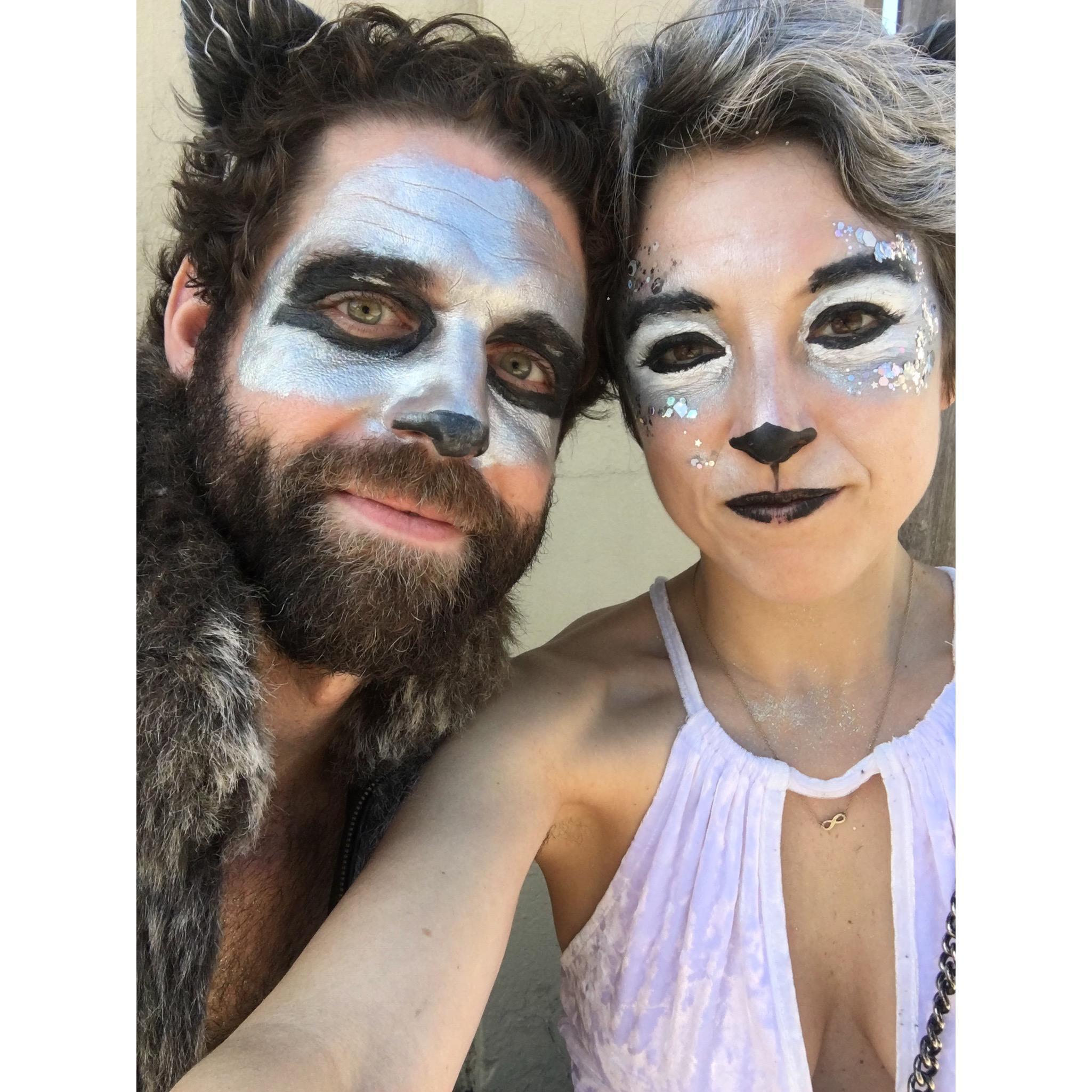 NOLA, Mardi Gras 2018- dressed as Direwolves on Mardi Gras morning