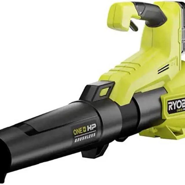 RYOBI ONE+ HP 18V Brushless 110 MPH 350 CFM Cordless Variable-Speed Jet Fan Leaf Blower w/ 4.0 Ah Battery and Charger