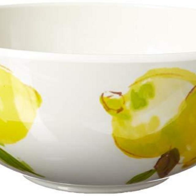 Kate Spade New York 176630 Lemon Melamine Individual Bowl, Bright Yellow