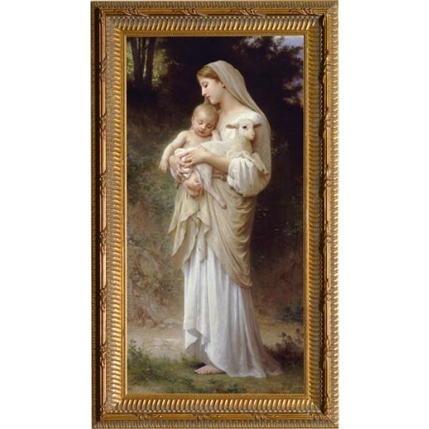 L'Innocence by Bouguereau in Baroque Gold Frame