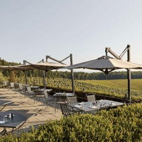 Dinner at Pavilion in Tuscany, Italy