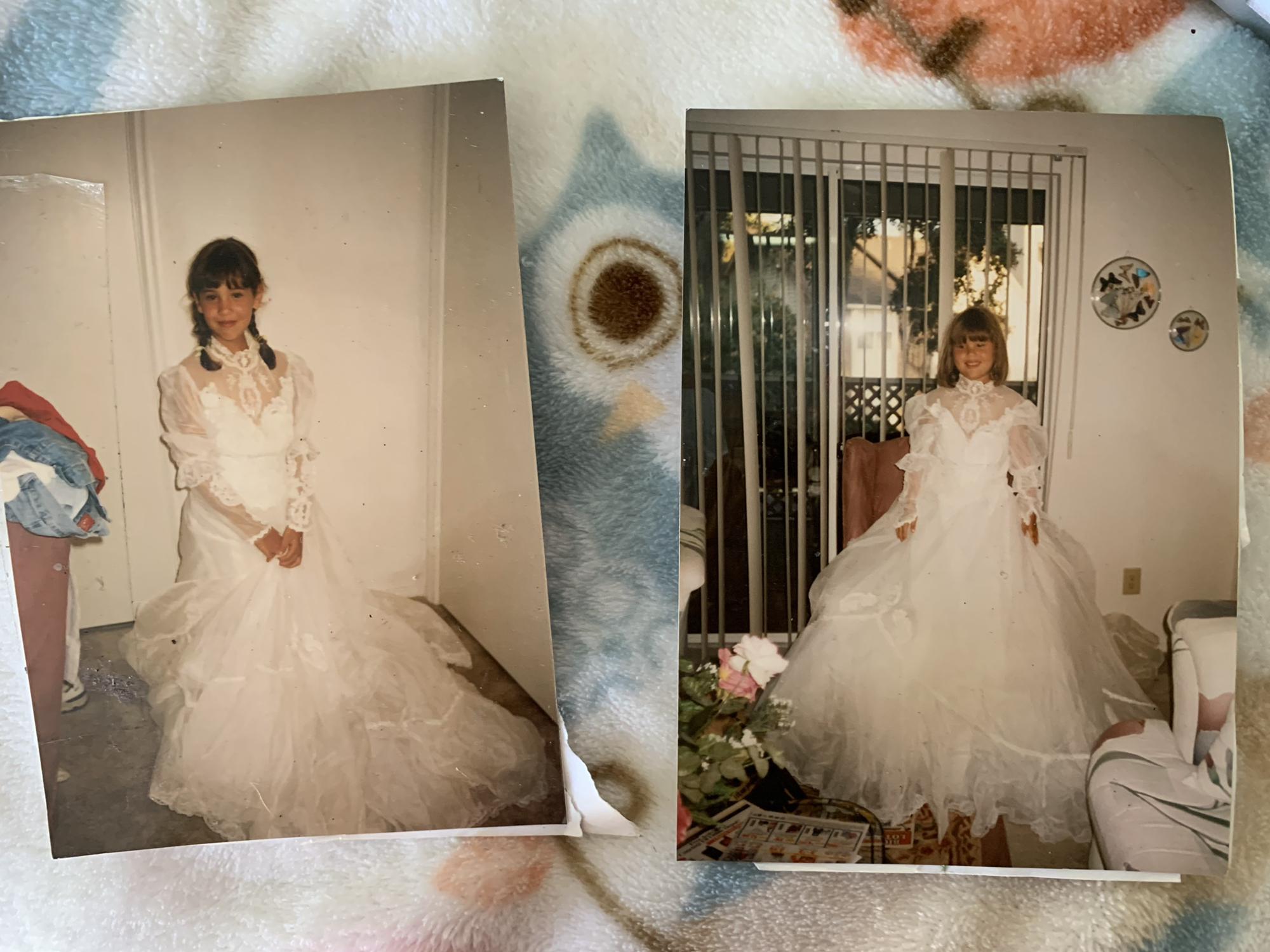 Lindsy and Mel playing bride