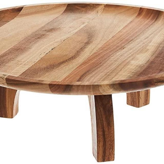 Villeroy & Boch Artesano Original Footed Serving Plate (Acacia Wood), 12.75 x 4 in, Brown