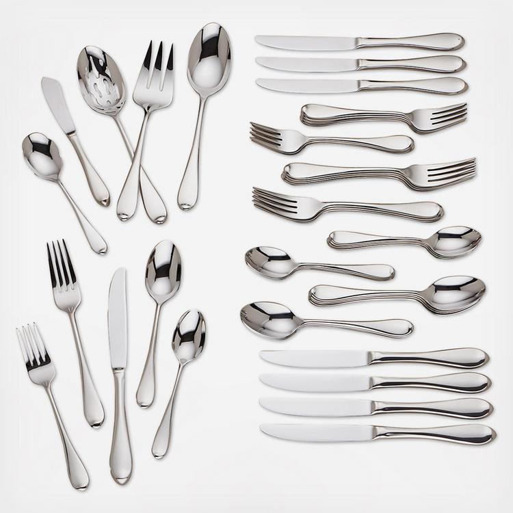 Gorham ゴールデンリボンエッジ カトラリーセット　各6本　合計30本セット Lenox, Gorham Studio 45-Piece Flatware Set, Service for 8 | Zola