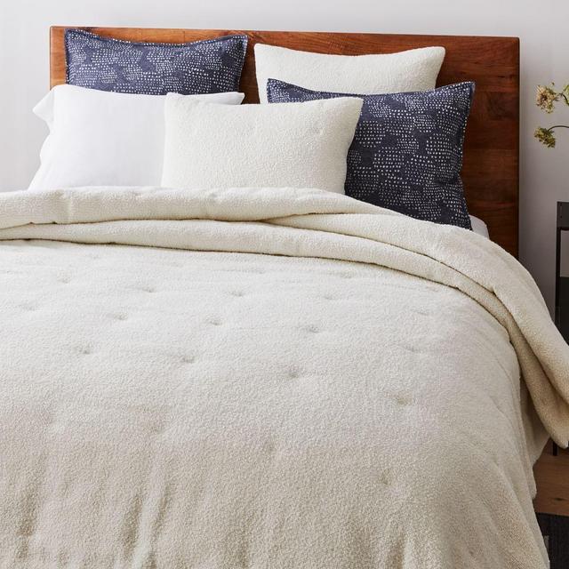 Cozy Boucle Quilt, Full/Queen Set, Alabaster