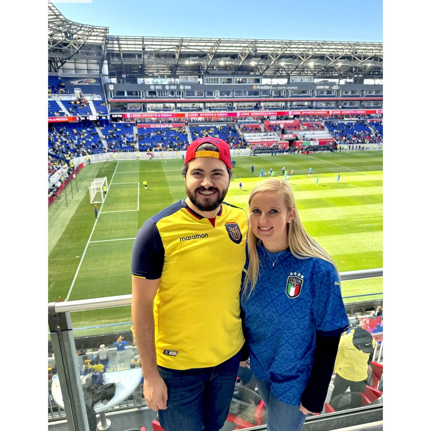 Our first Italy-Ecuador game (Italy won!)