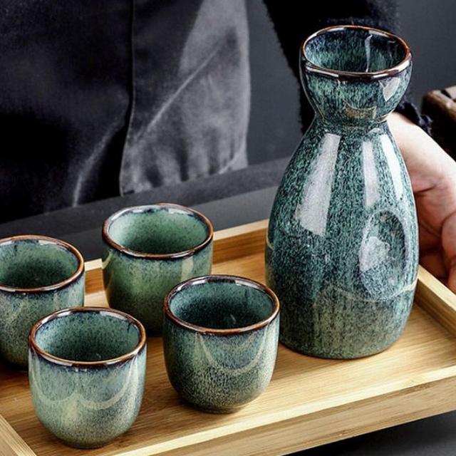Sake Set - Ceramic Sake Set, Japanese Sake...