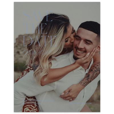 Denim Blue Wedding Digital Save the Date - Garnet Photo