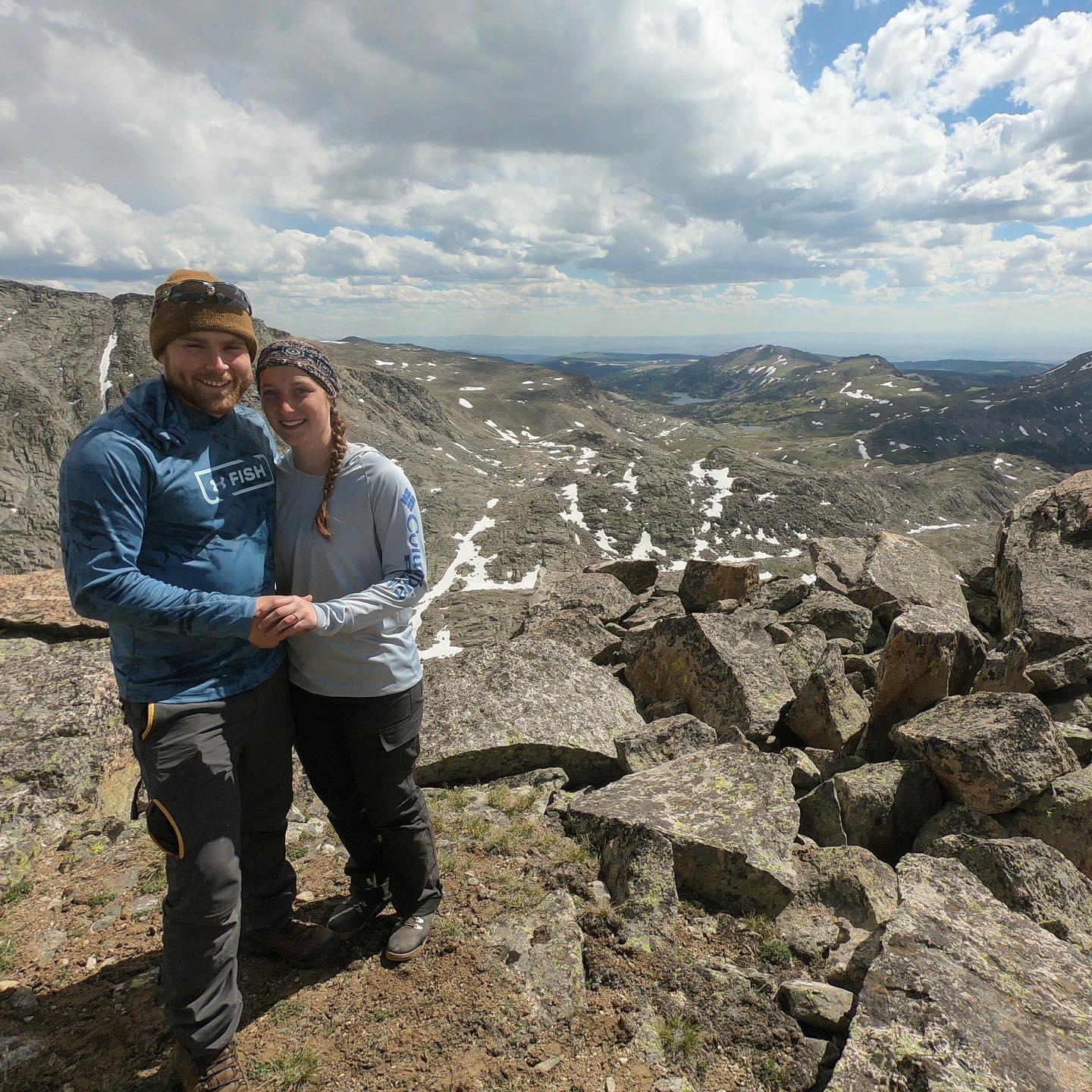 Our engagement picture at Big Horn National Forest!