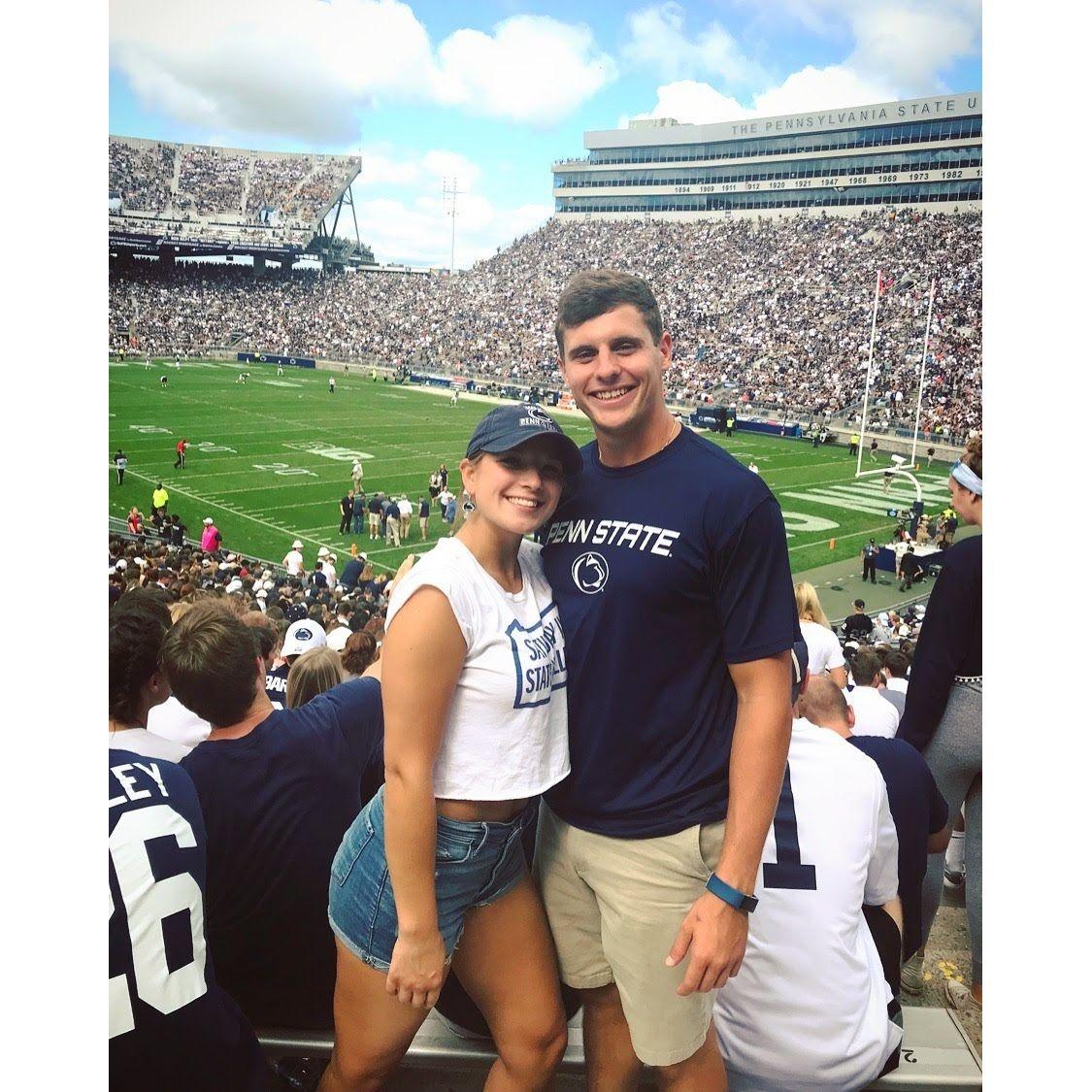 Year 1 - Evan's first PSU football game!