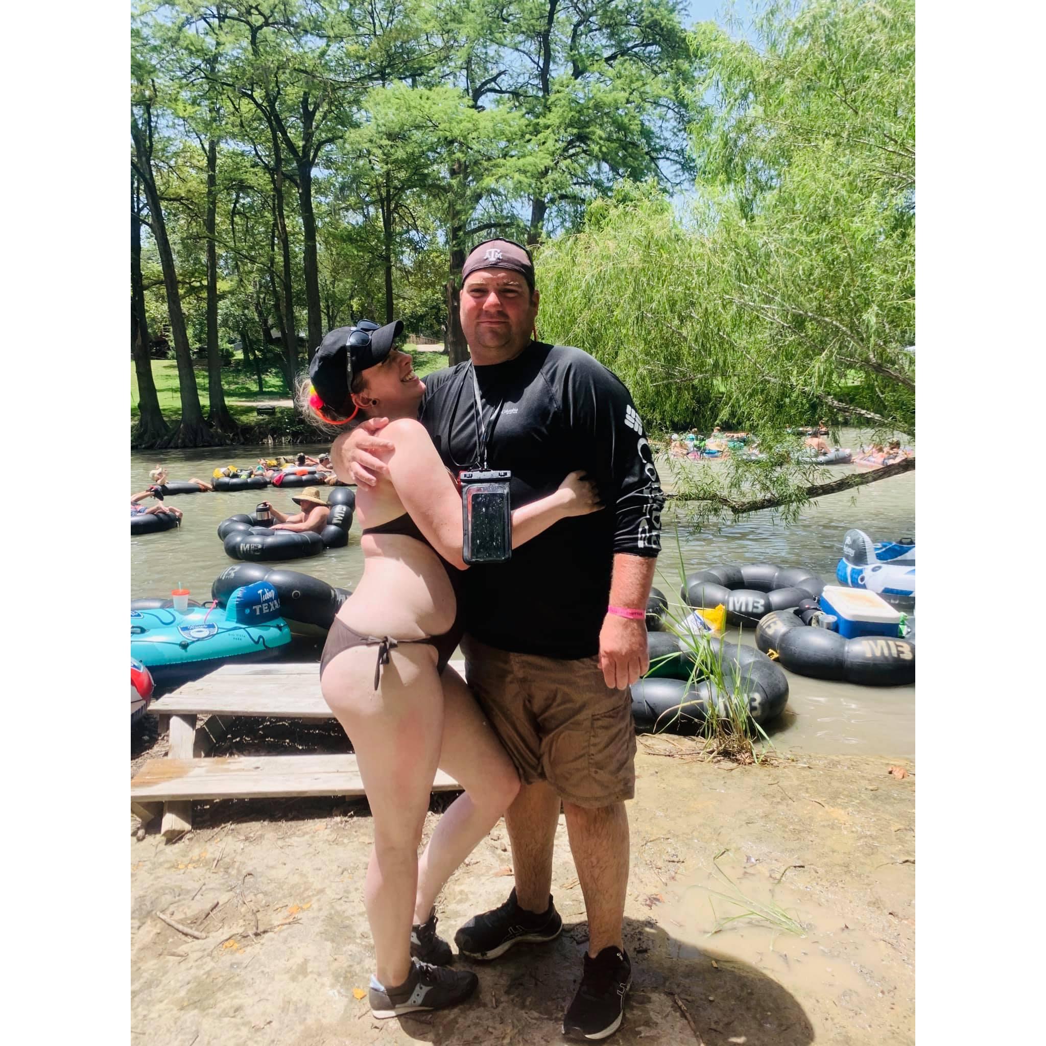 Aaron and Kathryn's first trip together. A river trip with good friends!