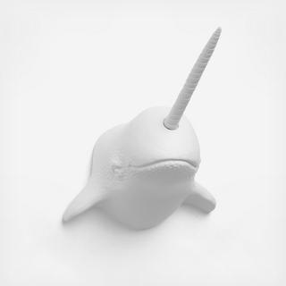 Resin Faux Taxidermy Narwhal Head