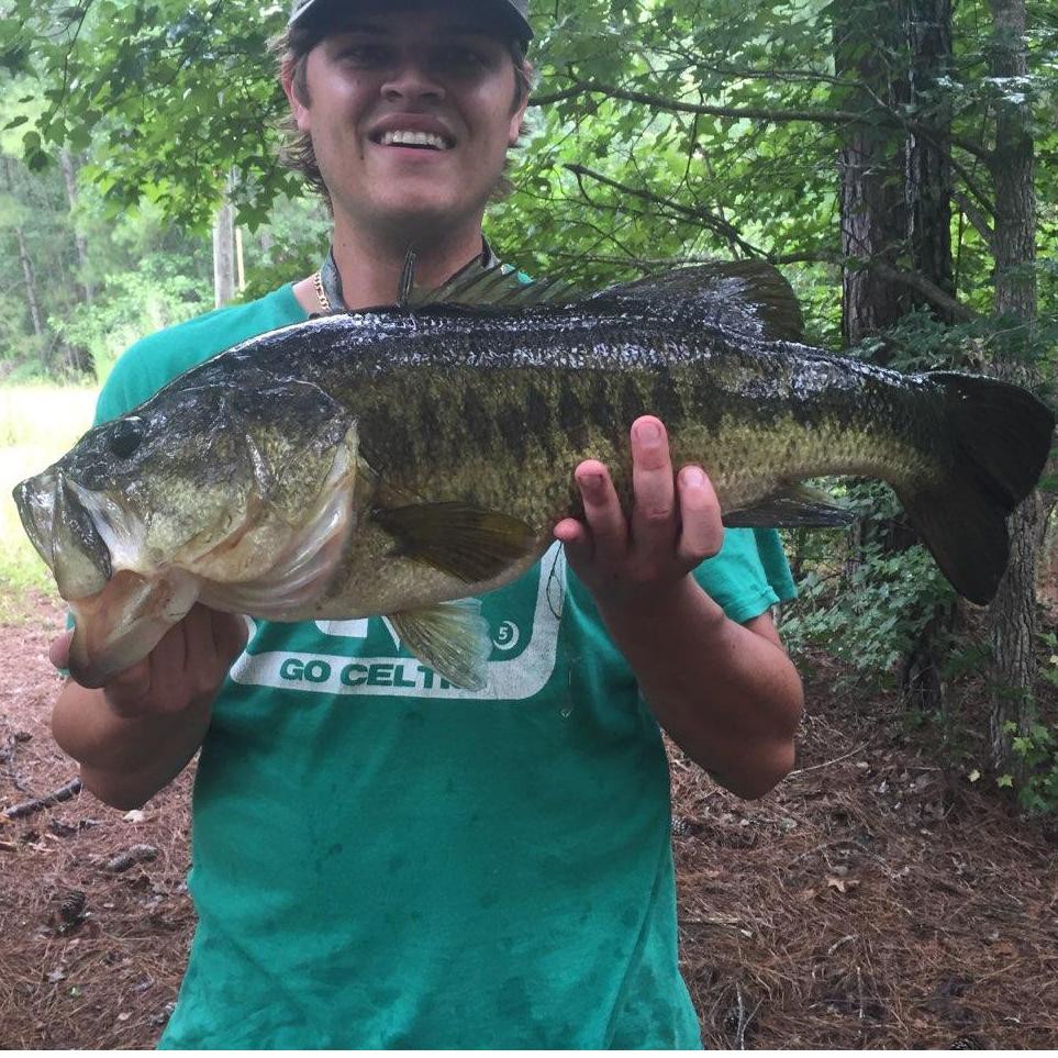 The biggest bass Mark has caught.