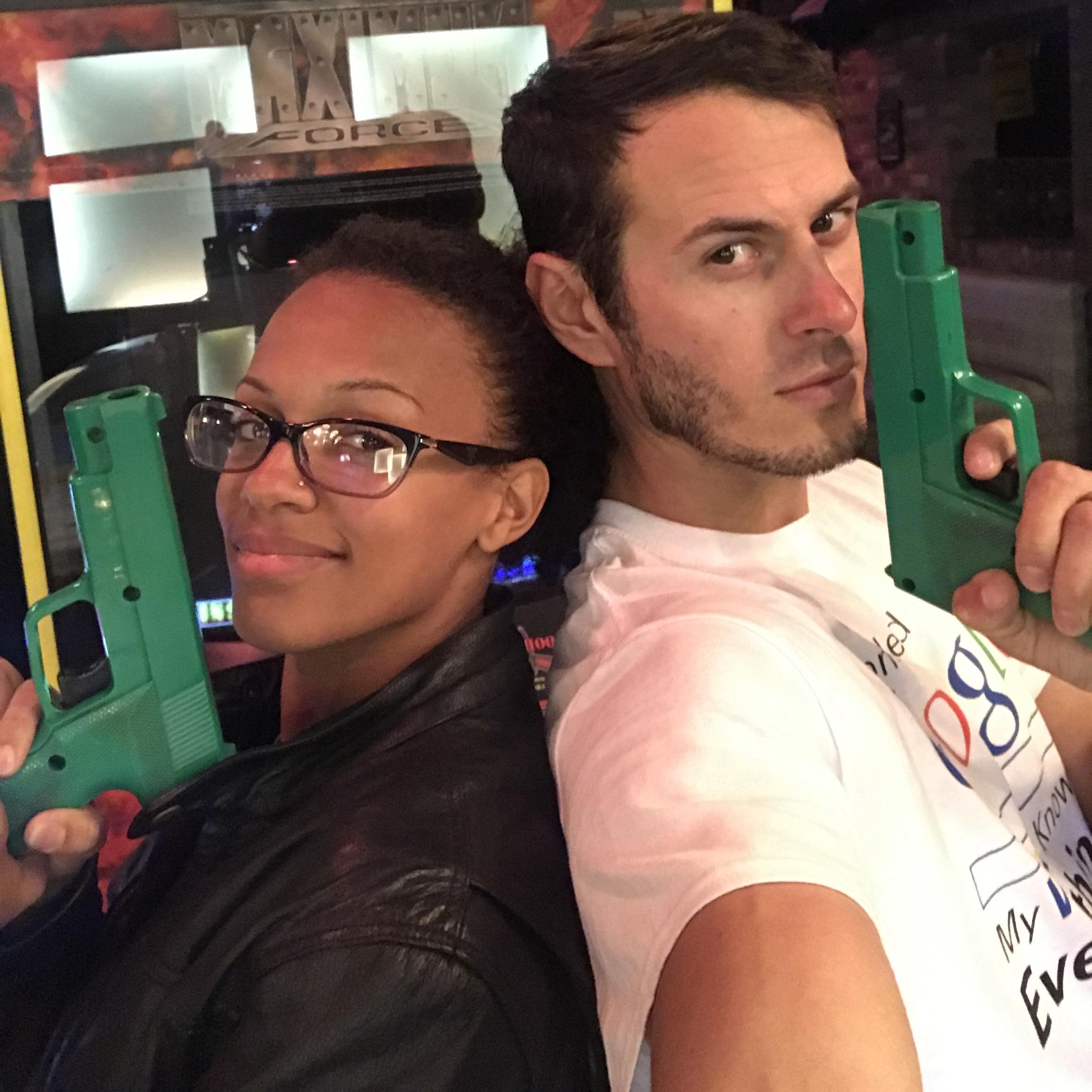 We took a break from wedding planning to play some games at the arcade.