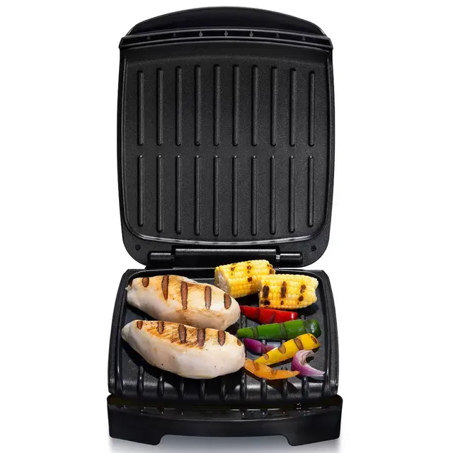 Gourmia 4-Serving Multi-Use Contact Grill & Panini - Black