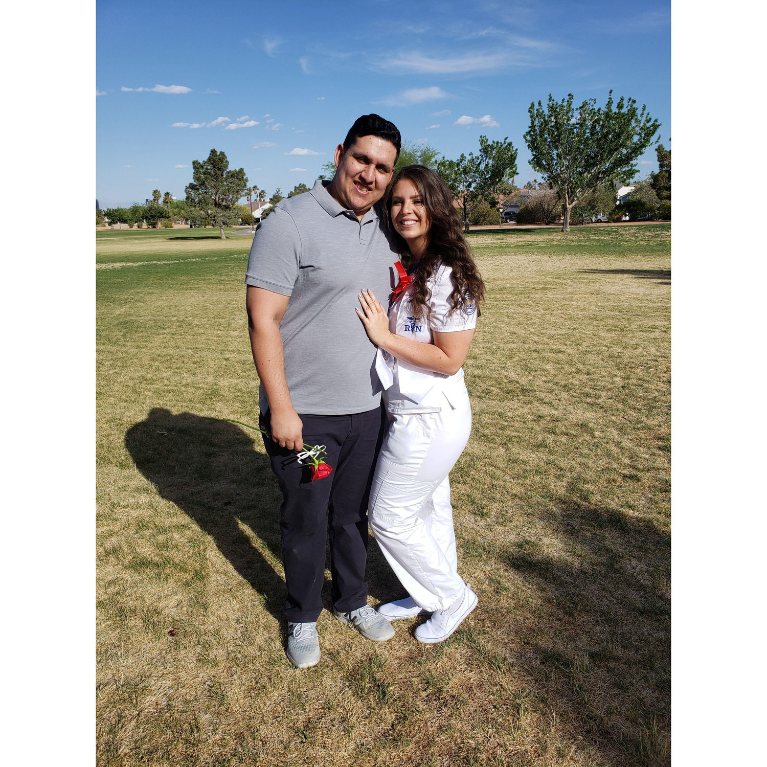 Us after Ginger's nursing school pinning ceremony