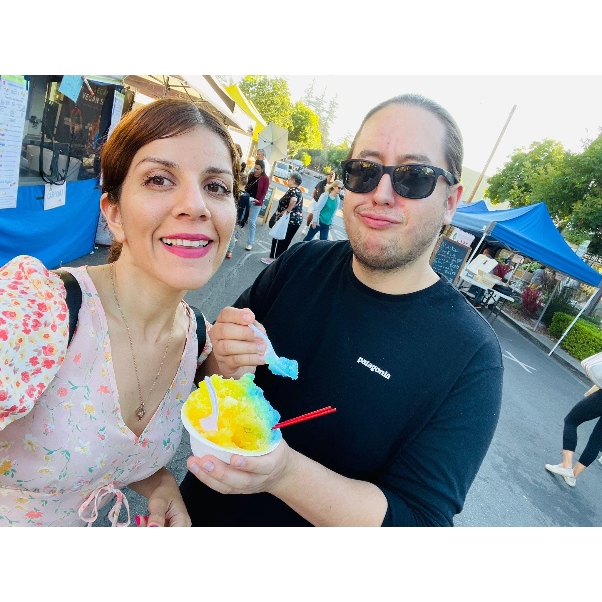 Hawaiian Shaved ice in Downtown Los Altos