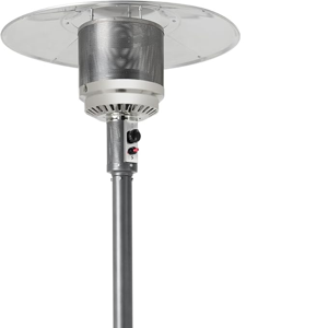 Amazon Basics 46,000 BTU Outdoor Propane Patio Heater with Wheels, Commercial & Residential, Slate Gray, with Water Tank, 32.1 x 32.1 x 91.3 inches (LxWxH)