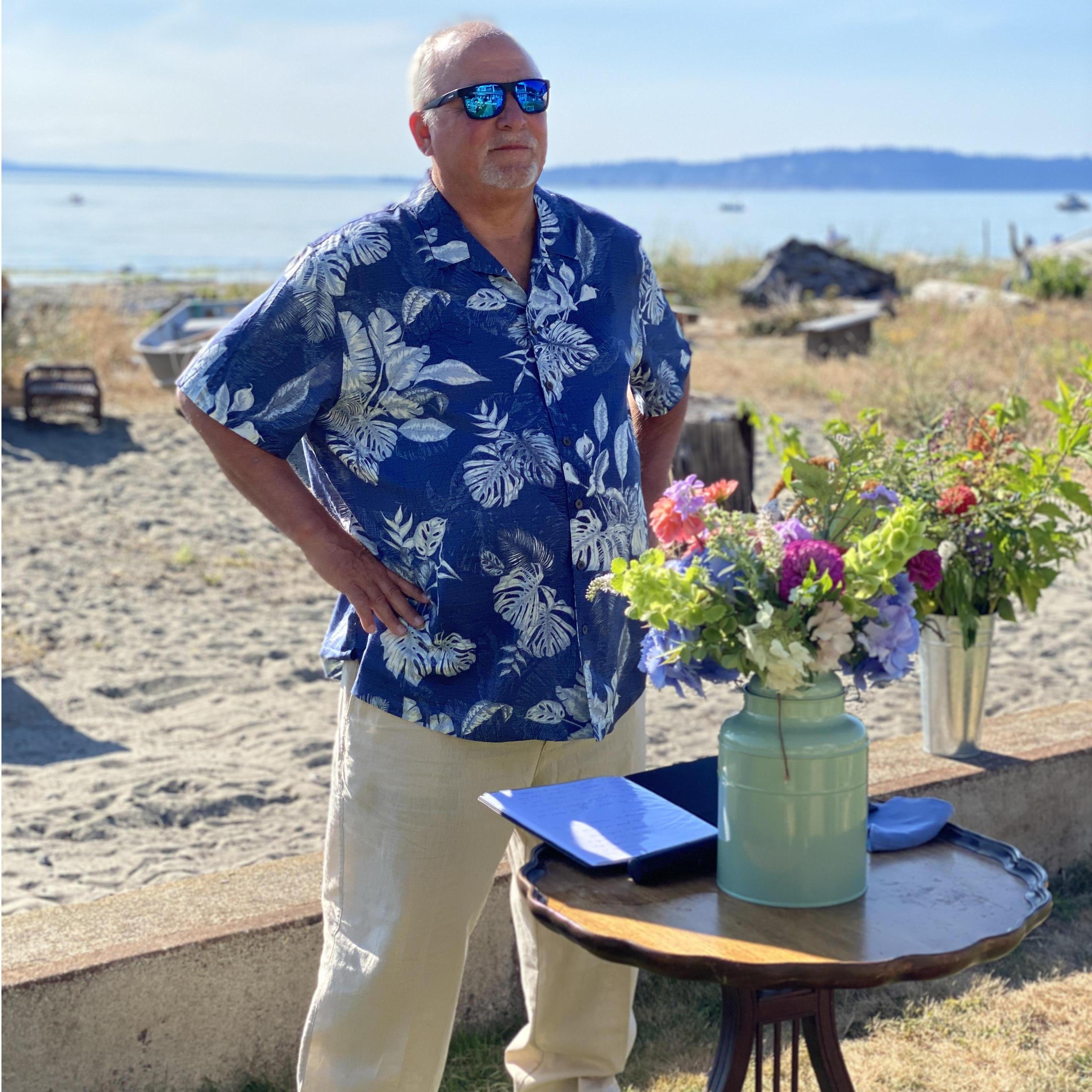 Our officiant, Mark Jordan