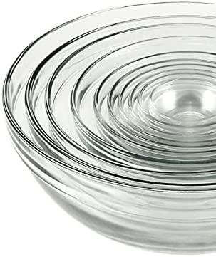 Anchor Hocking Glass Mixing Bowls, Mixed, Set of 10