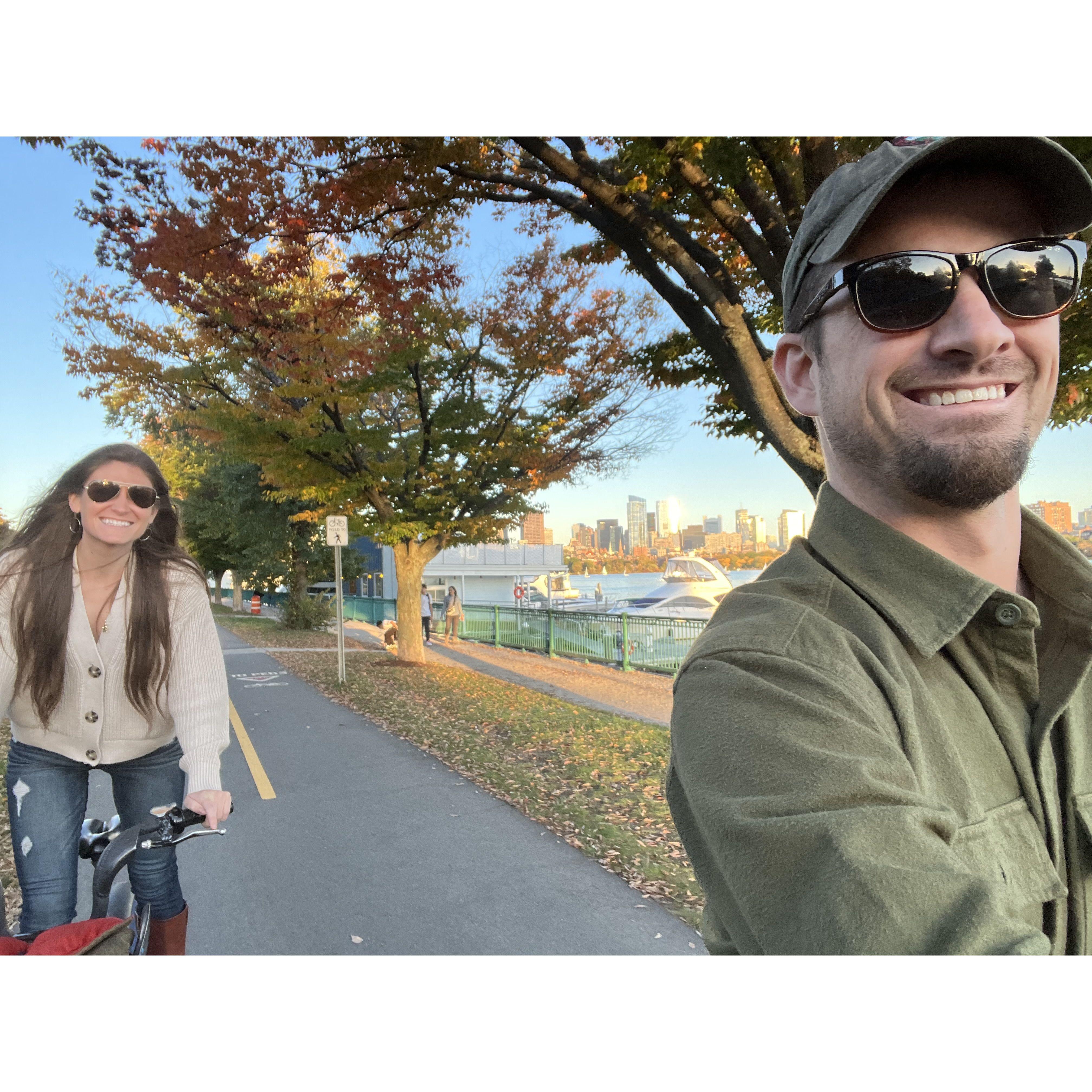 Autumn bike rides along the Charles