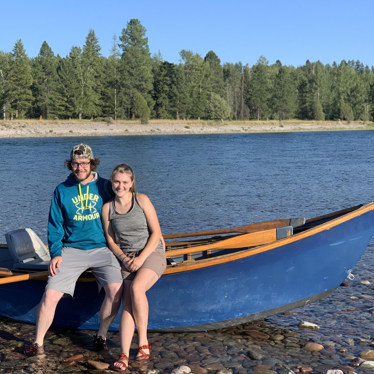 Fly fishing with Dad, 2020. M didn't catch anything, but she never does anyway so she was just happy to be included.