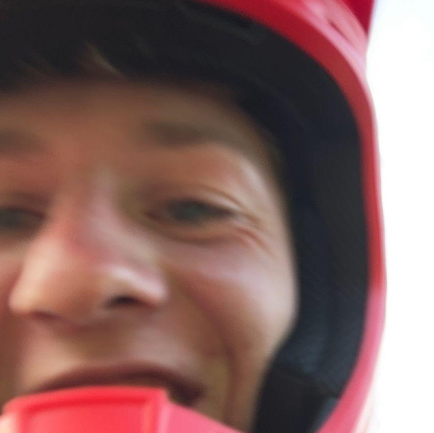 Corey STOPPED his dirt bike on his way to work because he missed a call from me... QUE CUTE! - Celina